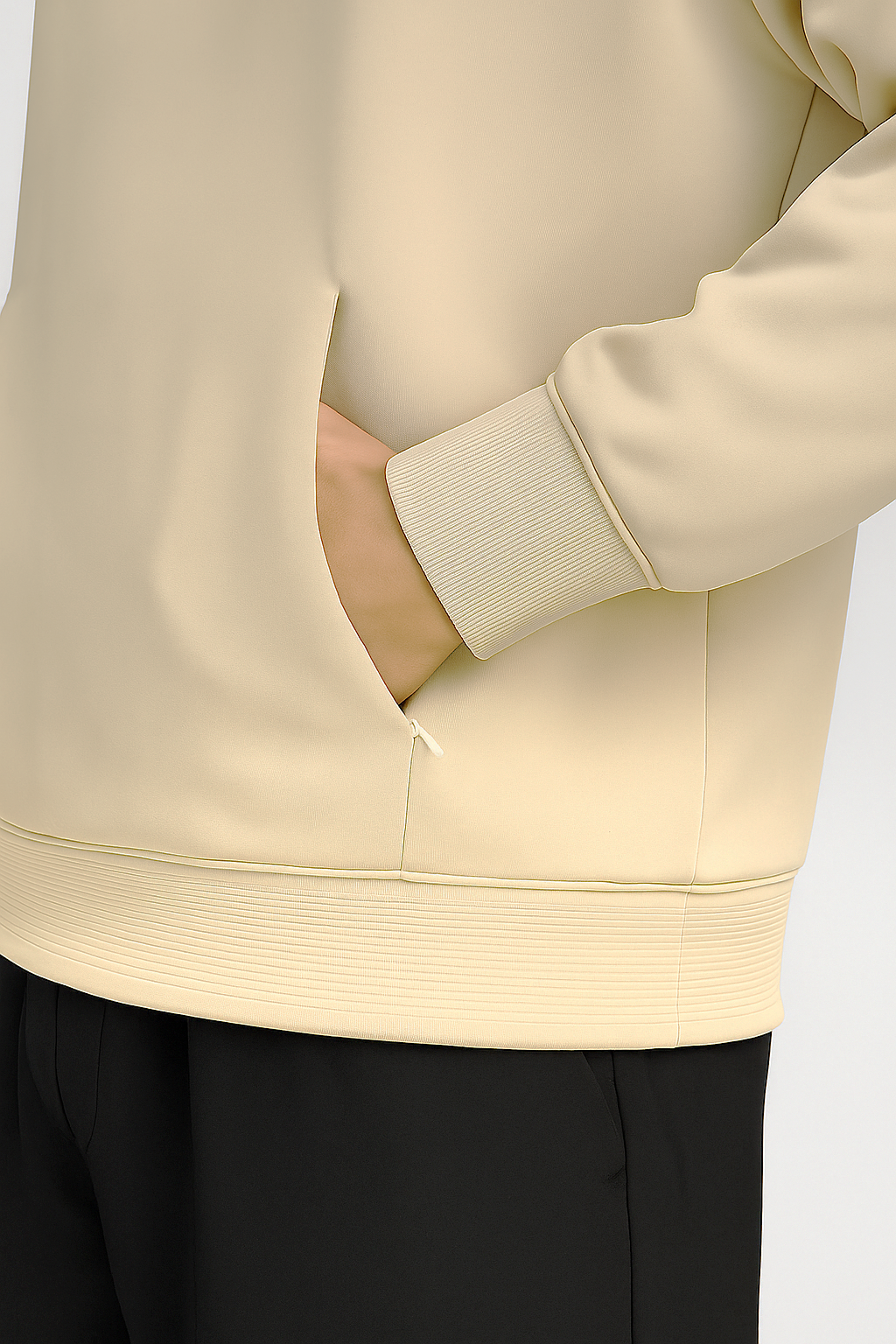 Beige Essential Hoodie