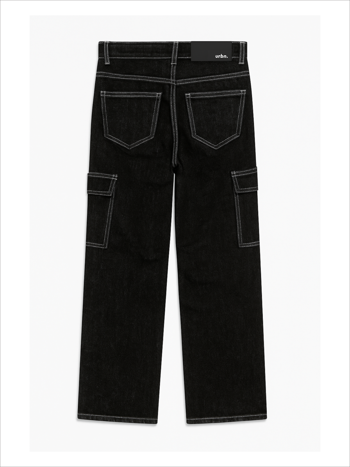Black Cargo Denim Jeans